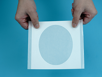 Fita dupla face PET hospitalar com furo para campos cirúrgicos