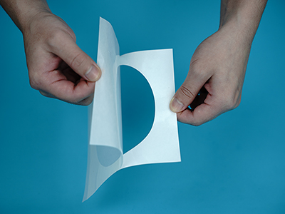 Fita dupla face PET hospitalar com furo para campos cirúrgicos