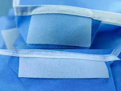 Faixa de velcro para avental cirúrgico